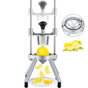 6-Section Commercial Easy Wedger With Stainless Steel Blade, Fruit Lime Slicer And Lemon Cutter For Home Bar Restaurant Use, Professional Kitchen Equipment, Durable, Dishwasher Safe, Citrus Prep Tool
