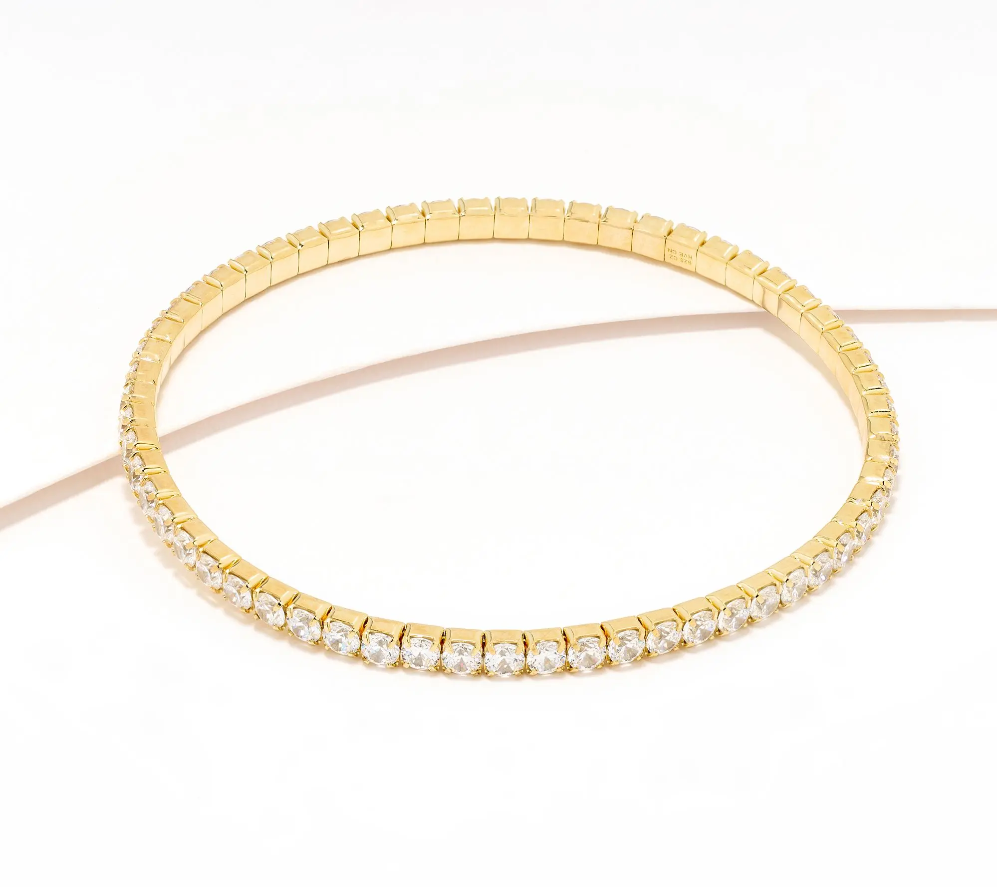 Diamonique Classics Tennis Bangle Bracelet, Sterling Silver Diamonique Classics Tennis Bangle Bracelet, Sterling Silver