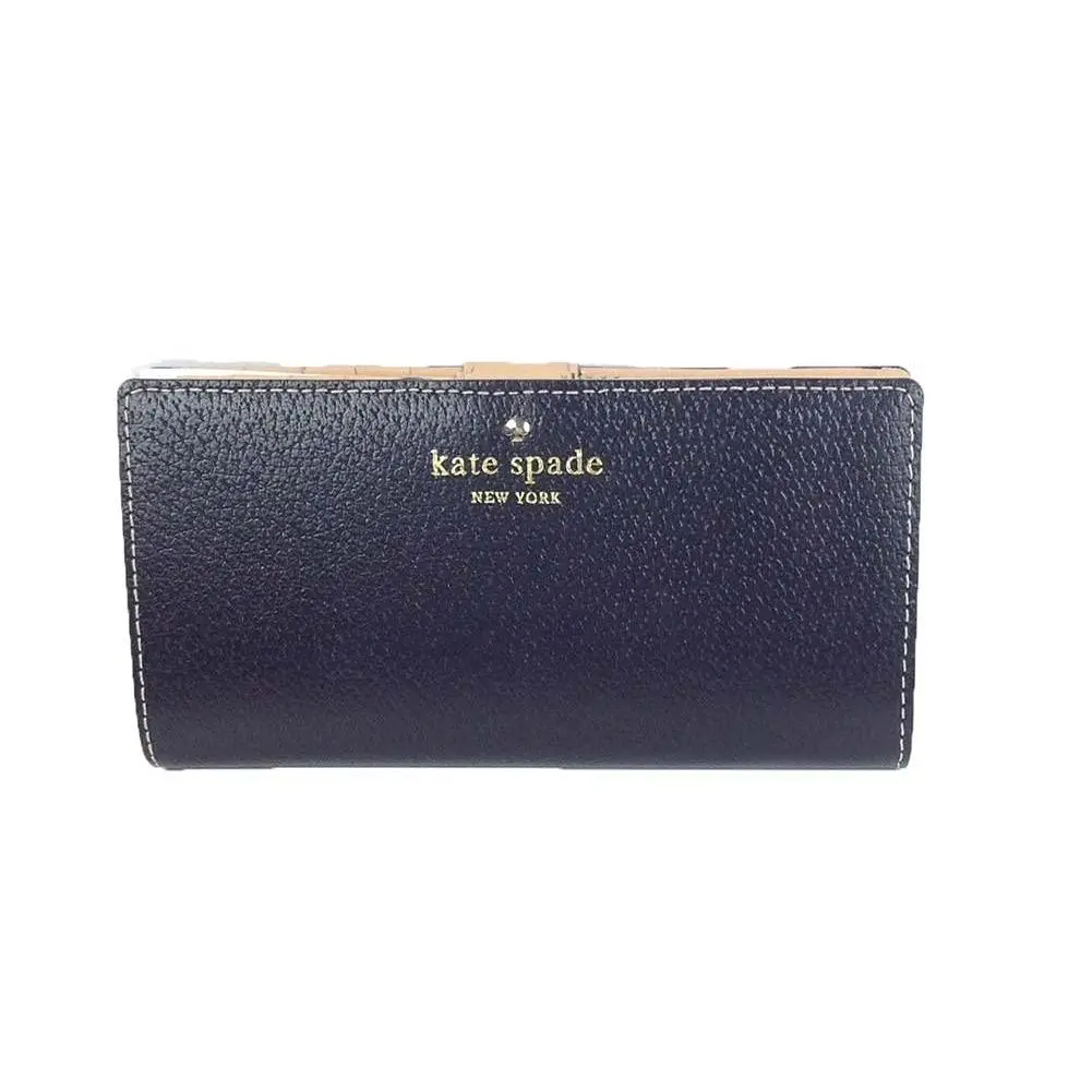 Kate Spade Women's Grand Street Stacy Classic Bifold Genuine Leather Wallet - Multi-Compartment Card Organizer