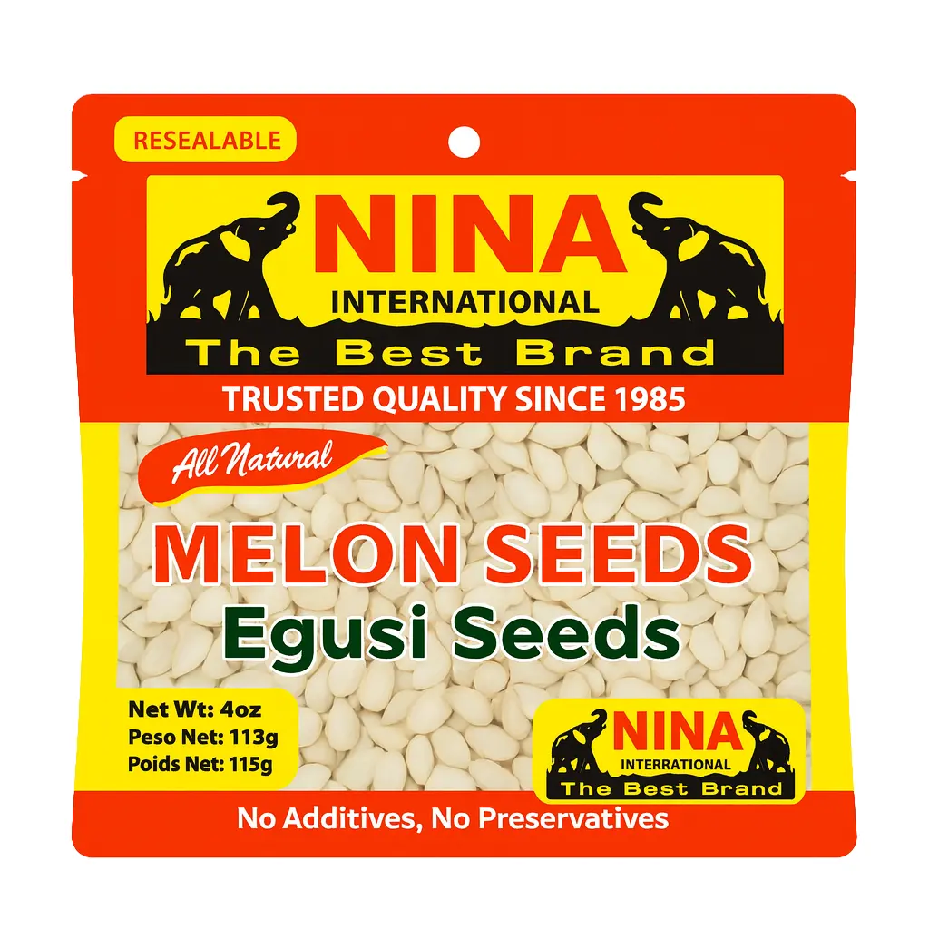 Egusi Seeds - whole, 4oz (Melon Seeds, Akatoa, Njangsa, Agusi, Courge Seeds)