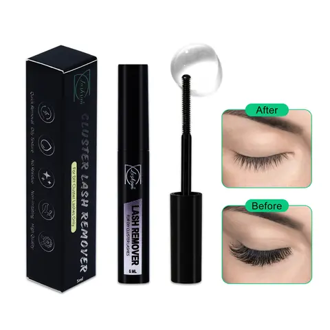 5ML Cluster Lash Glue Remover Oil - Quick-Dissolving Eye Makeup Remover, Gentle At-Home Solution for Eyelashes Clusters, Lash Bond & Adhesives Cleaning