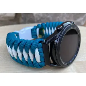 Paracord Watchband compatible with Samsung Galaxy Watch 3, Galaxy Watch 4, Galaxy Watch 5, Galaxy Watch 6 (watch not included)