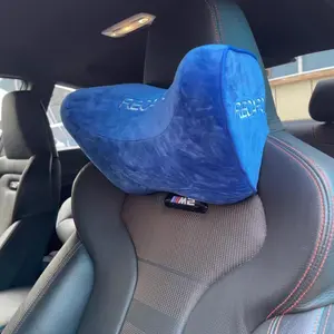 Universal Car Headrest Pillow, Velvety Contoured Seat Neck Cushion, Comfortable Travel Pillow for Sports Cars, Adjustable Neck Support