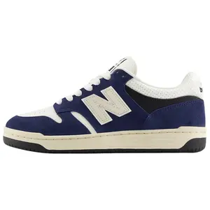 New Balance NB 480 Low-Top Skate Shoes for Men and Women in White-Blue, Featuring Comfort, Softness, Cushioning, and Support Trending Shoes, House White Official Shoes to Get / Maison Mihara