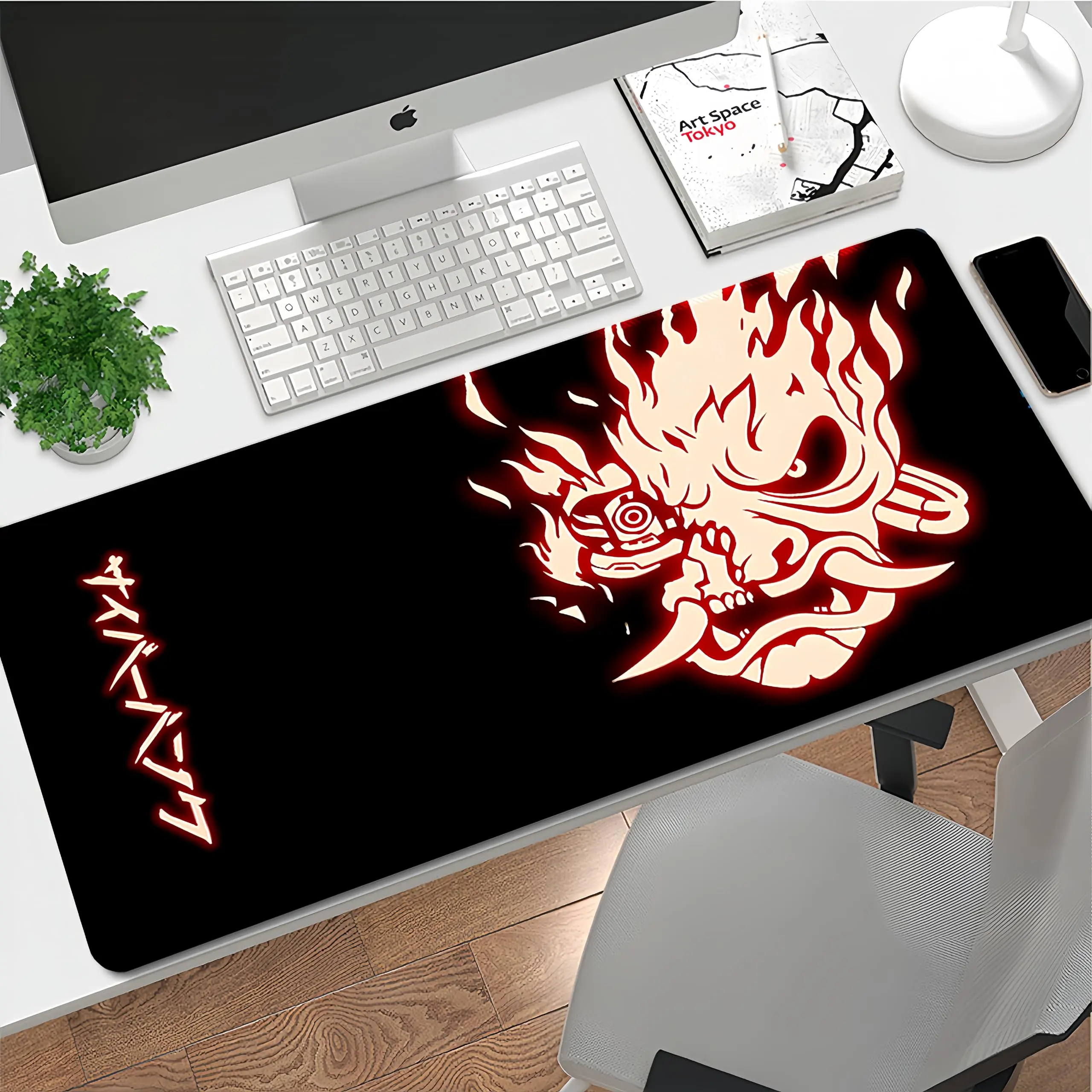 C-cyberpunk Anime HD XXL tapis de souris noir grand ordinateur de jeu PC Desk Mat Gaming Setup Mousepad Gift for her Anime 01 – FASTSHIPPING
