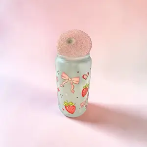 CUTE PRE-MADE 16oz/20oz Cups on SALE. Glass, Acrylic or Stainless Steel material available.