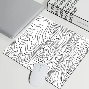 1pc Diatomite Mouse Pad, Minimalist Contour Design, Non-Slip Rubber Base, Washable, Durable, Ideal for Office, Gaming, Desktop Decor