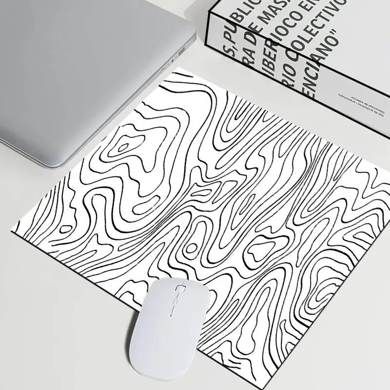 1pc Diatomite Mouse Pad, Minimalist Contour Design, Non-Slip Rubber Base, Washable, Durable, Ideal for Office, Gaming, Desktop Decor, Desktop Accessory, Mouse Mat