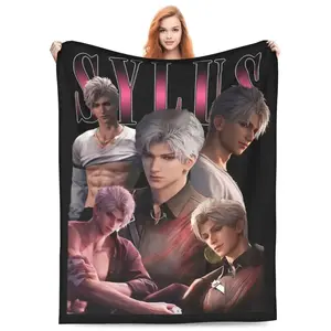 Vintage Sylus Bootleg Style Love And Deepspace Blankets Fleece, Winter Lightweight, Throw Blankets for Sofa Car Plush Thin Quilt