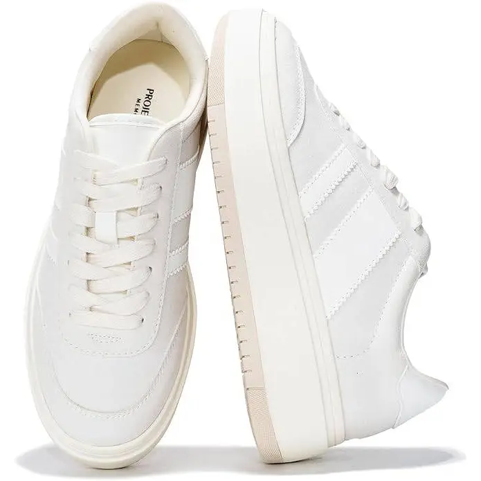 PROJECT CLOUD "Nita" Lightweight Lace-up Memory Foam Sneakers Round Toe Platform Women Walking Shoes Non-Slip Casual Sports Shoes Girl Footwear