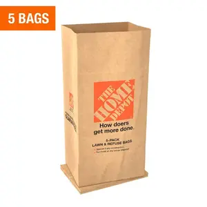 30 Gal. Paper Lawn and Leaf Bags (5Count) (2 pack)