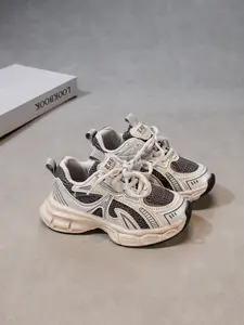 Sporty Colorblock Lace Up Running Shoes, Casual Breathable Comfortable Sports Shoes, Non-slip Sneakers for Boys & Girls for Outdoor Activities, Training Shoes, Lightweight Shoes