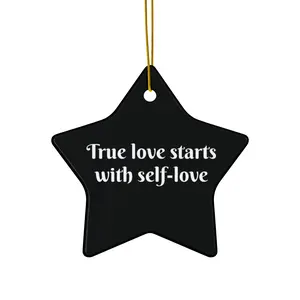Self-Love Ceramic Ornament, 4 Shapes