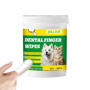 50pcs Pet Dental Wipes for Dogs & Cats, Effective Plaque Removal, Mint Flavor Non-Irritating, Oral Care Essential, Freshen Breath