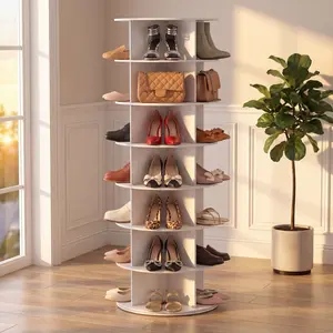 7 Tier 360° Rotating Shoe Rack, Large Capacity Multi Functional Storage Rack, Space-Saving Organizer for Small Entrances and Bedrooms, Tool-Free Assembly, Easy to Clean, Minimalist and Versatile, Miscellaneous Items home furniture cabinet