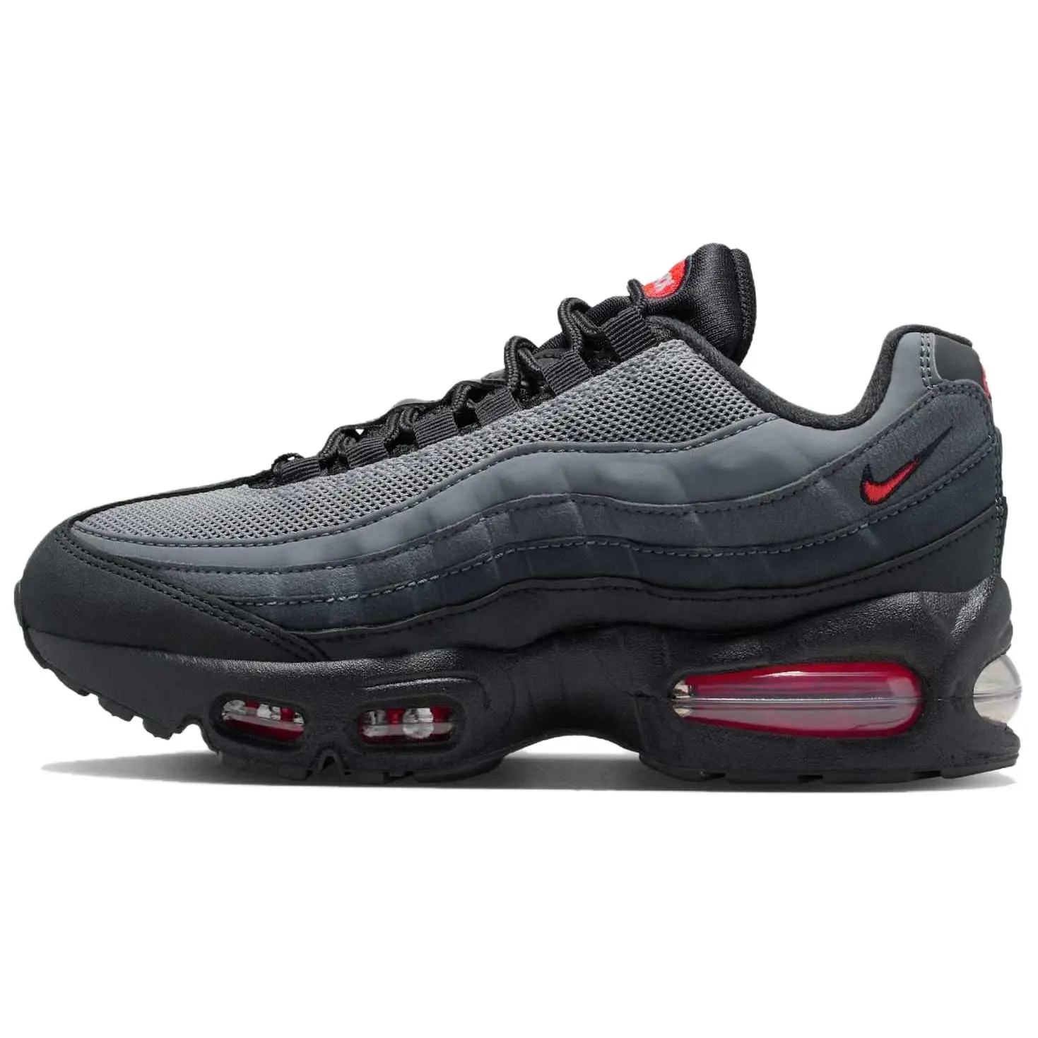 Nike Air Max 95 OG 'Bright Crimson' Casual Sneakers, Trendy Trainers for Sports & Outdoor Activities, Running, Us M 11, Runs Small, Retro Look, Sports Footwear, Chunky Shoes