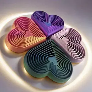 1pc 3D Printed Heart Shaped Stress Relieving Toy, Creative Figurine, Desktop Ornament, Mother's Day or Valentine's Day Gift, Stress Relief Sculptures