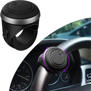 Steering Wheel Rotating Knob Steering Wheel Friend 360 Degree Rotation Suicide Knob Suitable for Steering Wheel with Silicone Surface and Metal Bearing for Driving Steering Car Truck Boat (1 Pack)