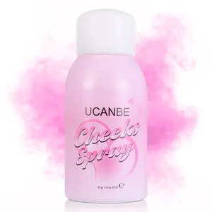 UCANBE Blush Spray with Puff, Hydrating Liquid Blush Mist for Cheeks - Soft Pigmented Buildable Blendable Breathable Blush, Healthy Dewy Glow Finish, Talc-Free (1.16 oz)