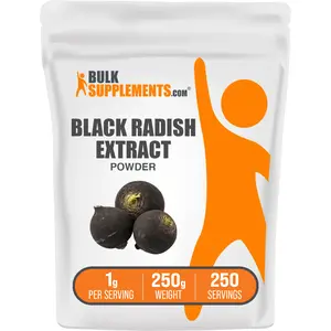 BulkSupplements Black Radish Extract Powder - Dietary Supplements - Natural Antioxidants - Edible - Fitness Supplements - 250g - 1g per Serving