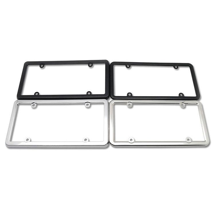 Modified US Standard Transparent License Plate Frame Plastic Metal Universal Car Brand Frame
