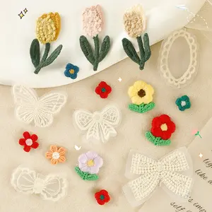 10pcs Colorful Embroidered Patches DIY for Clothes Hats Bags, Vintage Sew-on Badges for Repair or Decoration