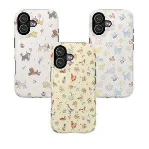 Cute Animal Phone Case – Aesthetic Farm Animals, Dogs & Cats Design| Soft Matte Protective Cover for iPhone X–17,Samsung S25,S24,S23,S22,Ultra Plus FE| Perfect Gift for Him, Her, or Any Animal Lover