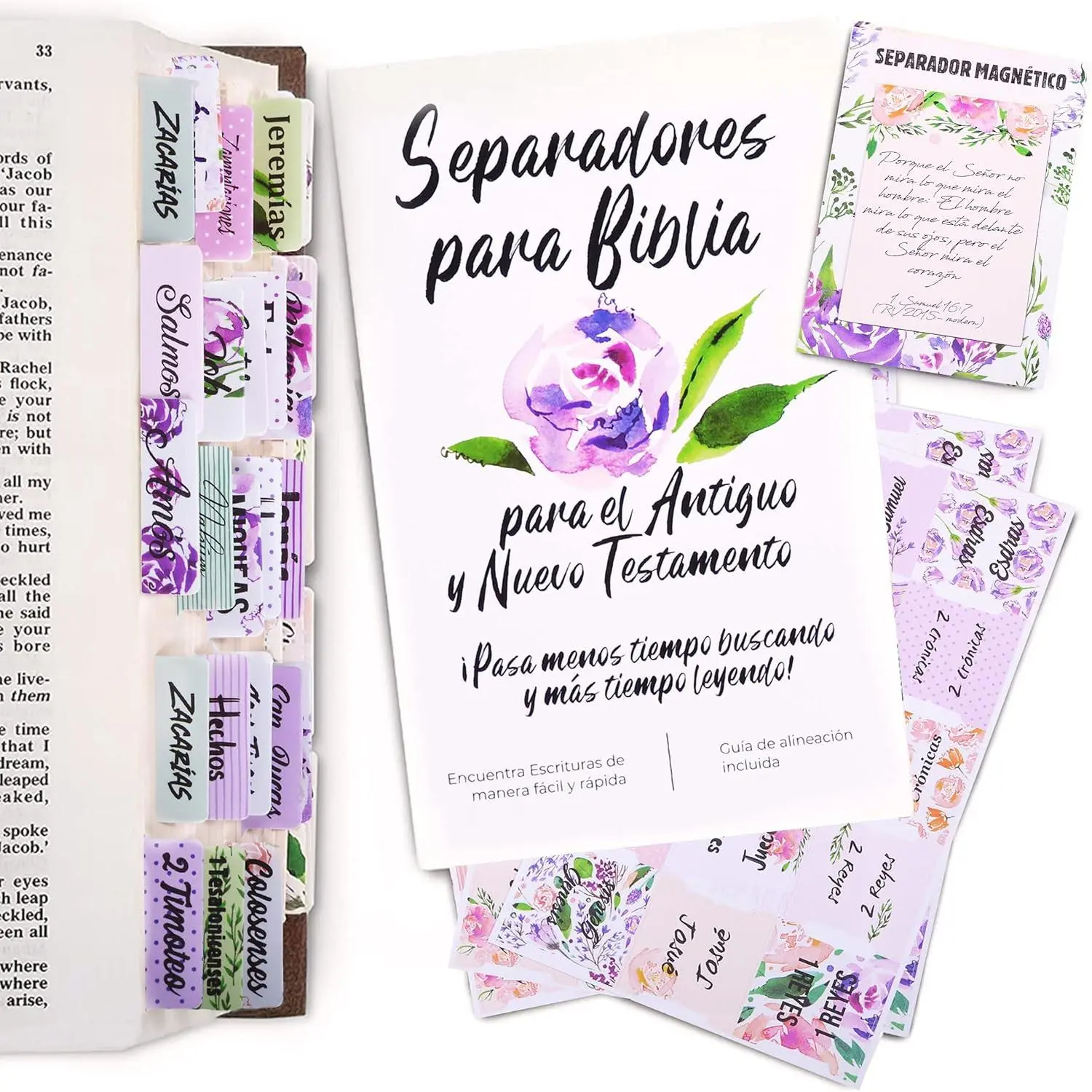 Spanish  Tabs for Journaling  - 90 count  Dividers Tabs for  Chapters -  Study Supplies -  Accessories as  Journaling Supplies -