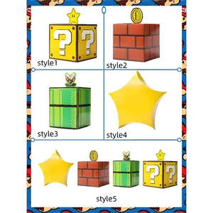 1/4/10pcs   Party Set and Props Box - Cartoon Mario Theme Party Gift Bag with Candy Box - Decorative Gift Items Party Favor Packs
