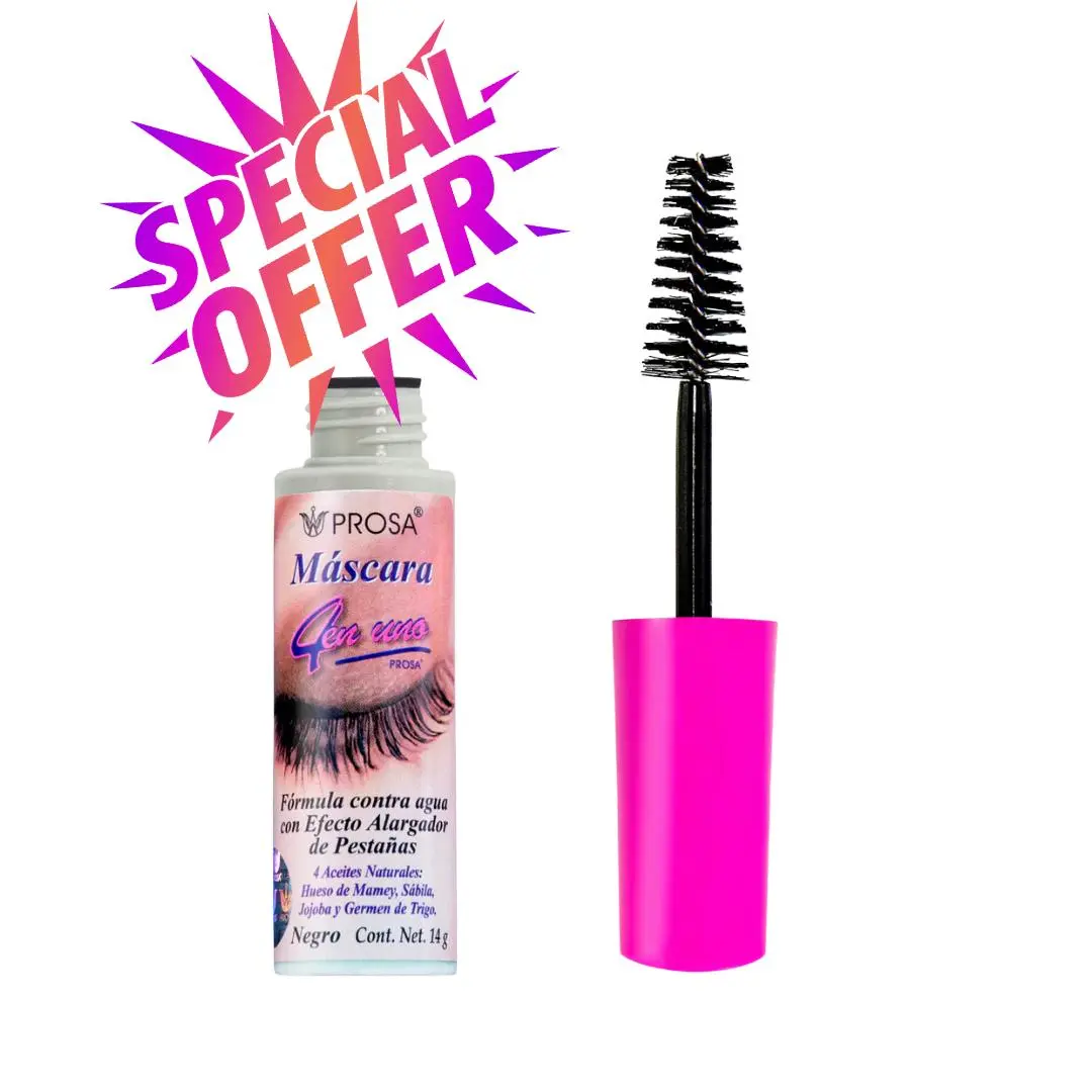 Viral Prosa Mascara 4 IN 1 Efecto Alargador Waterproof Formula Product from Mexico
