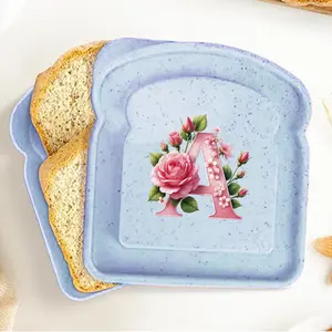 Large Capacity Portable Outdoor Lunch Box, Toast-Shaped Sandwich Container, Flip Top Design, Ideal for Picnics & Camping