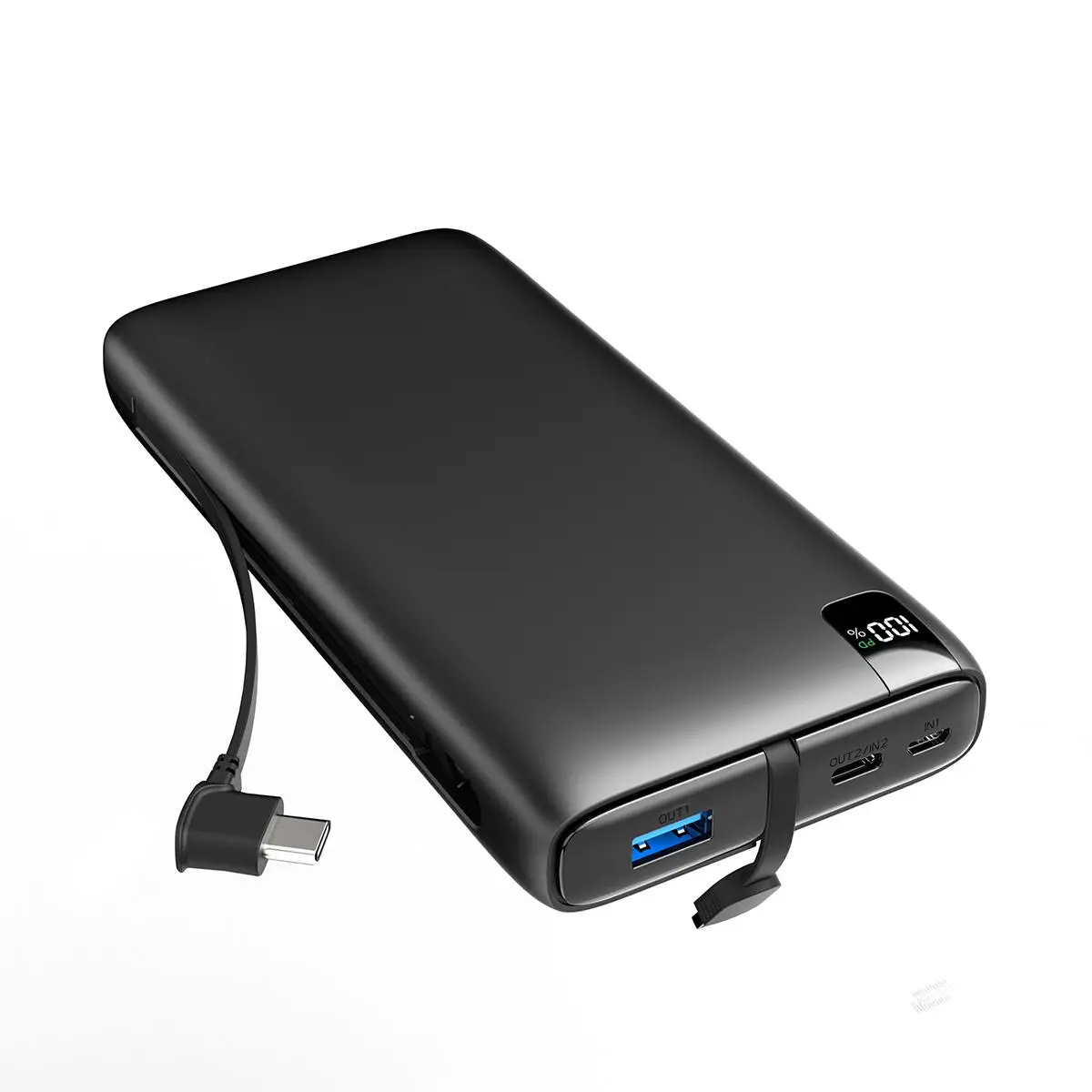 Portable Charger with Built in Cables - 26800mAh Power Bank 22.5W USB C PD QC 3.0 Fast Charging Battery Pack for Phone Tablet and More