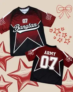 Kpop Bangtan Boys Baseball Jersey - Custom Members Design, 2026 World Tour Merch, Army-Focused Sports Top