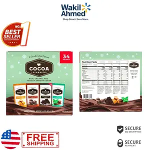 Cocoa Classics Variety Pack 34 Count – Instant Hot Cocoa Mix Assortment with 4 Flavors