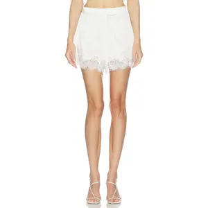 fleur du mal Juliet Lace Short in Ivory