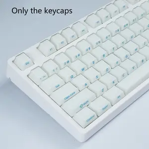 101 Key Velvet Mirror Surface Keycaps Abs Material Moa Height Adjustable Compatible with 75/84/87/96/98/100 Mechanical Keyboard