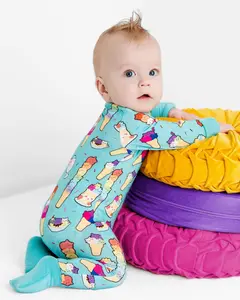 Ice Cream Cats LGBToebeans Bamboo One Piece Zippy Pajamas
