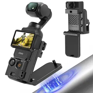 AMAZEAR Magnetic Mount Stand Compatible with DJI Osmo Xtra Muse/Pocket 3,  180° Adjustable Handle, Black