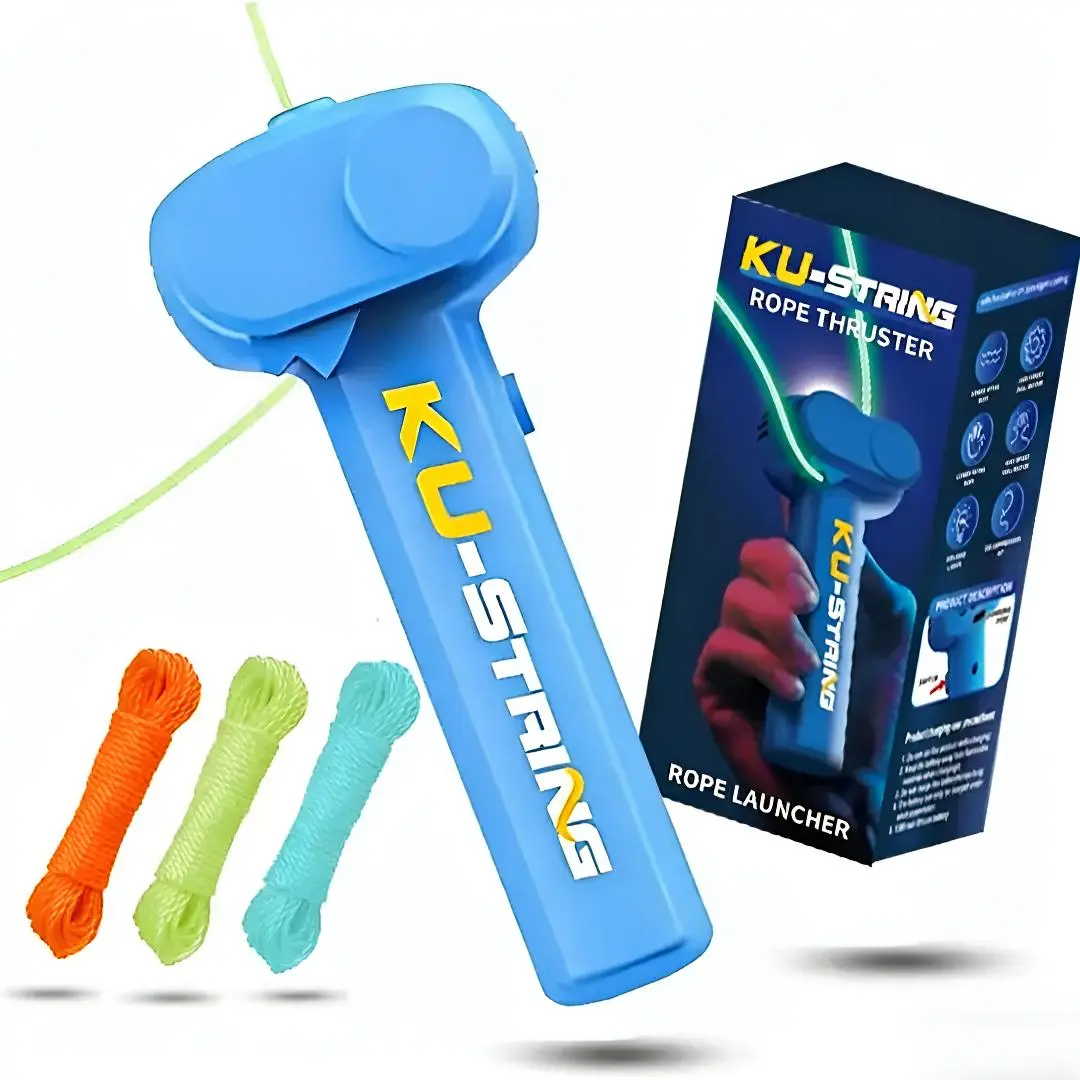 SkyQi Rope Launcher – Glow-in-the-Dark String Shooter, USB-C Rechargeable Trick Toy, Interactive Skill Game for Endless Tricks & Shapes