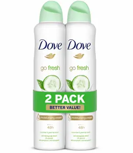 Dove Go Fresh Deodorant Spray Cucumber & Green Tea (2-Pack) | 48HR Protection | Fresh Clean Scent