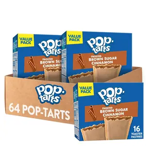 Toaster Pastries, Breakfast Foods, Kids Snacks, Value Pack, Frosted Brown Sugar Cinnamon 64   Sweet
