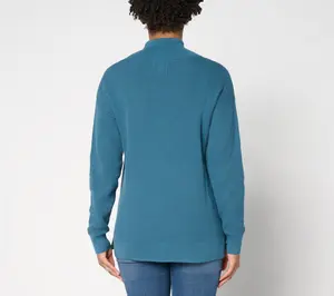 Belle by Kim Gravel Waffle Stitch Drawstring Neck Sweater