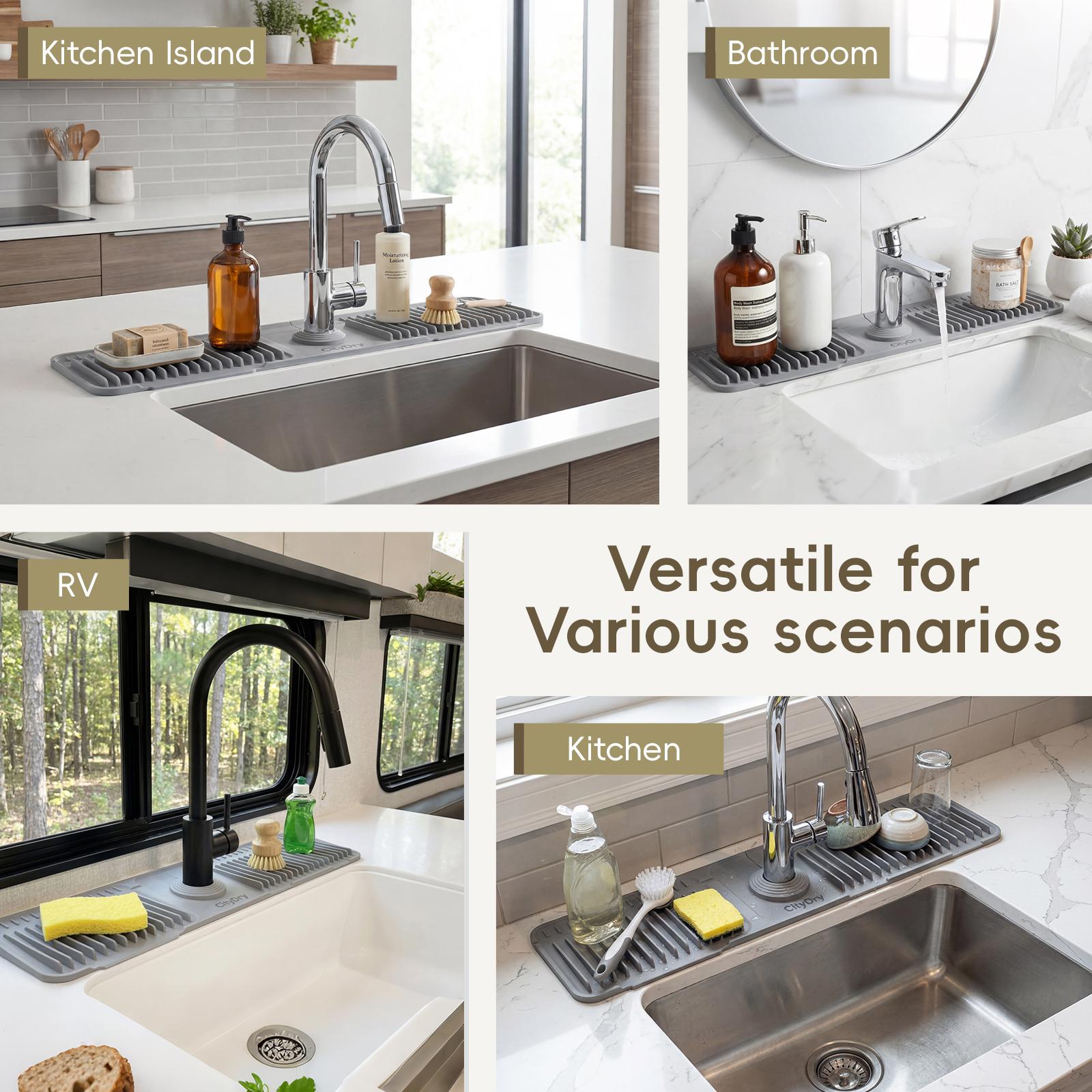 Sloped Drain Faucet Mat