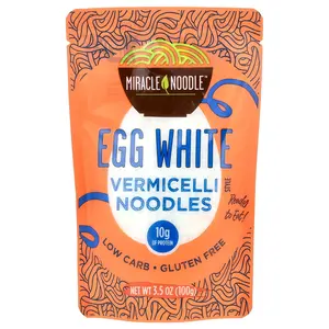 Miracle Noodle Vermicelli Style Noodles, Egg White, 3.5 oz (100 g)
