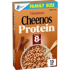 Cheerios Protein Cereal, Cinnamon, 8g Protein, Family Size, 15 oz Cheerios Protein Cereal, Cinnamon, 8g Protein, Family Size, 15 oz