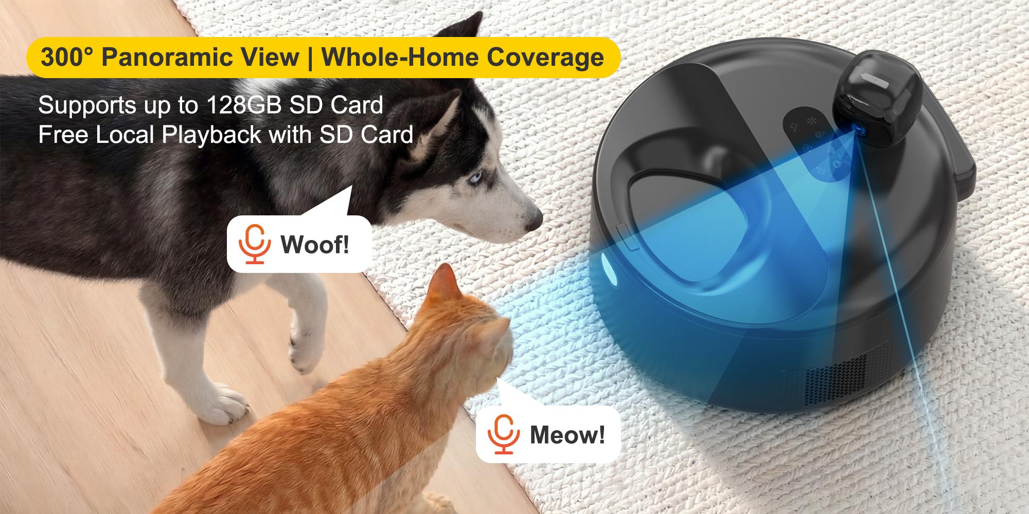 Automatic Pet Feeder Wet Food with 304 Stainless Steel Bowl, Refrigerated Auto Cat Feeder with Semiconductor Cooling, 5 Fresh Meals for 3 Days, App-Controlled Pet Food Dispenser, HD Camera & 300° Wide-Angle Monitor, Meal Warming Function, Easy to Clean Su