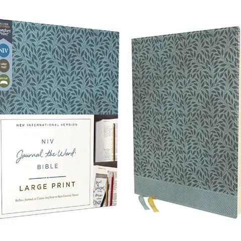 NIV, Journal the Word Bible (Perfect for Note-Taking), Large Print, Red Letter, Comfort Print: Reflect, Take Notes, or Create Art Next to Your Favorite Verses