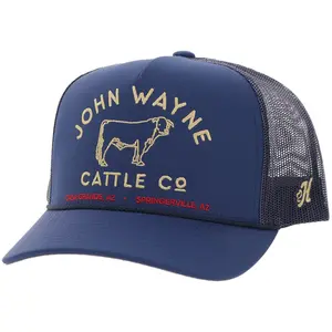 Hooey John Wayne Hat Navy w/Yellow Stitching