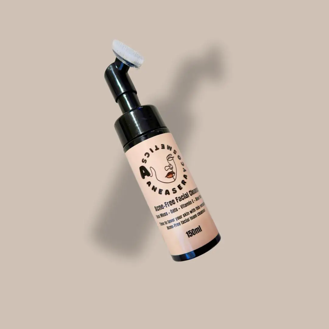 Acne-Free Facial Cleanser 250g - Seamoss White Willow Aloe Vera Vitamin E for Se...