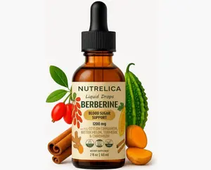 Berberine with Ceylon Cinnamon, Bitter Melon, Turmeric & Chromium – Blood Sugar Balance & Glucose Metabolism – 1200mg, No Sugar, Vegan, Non-GMO